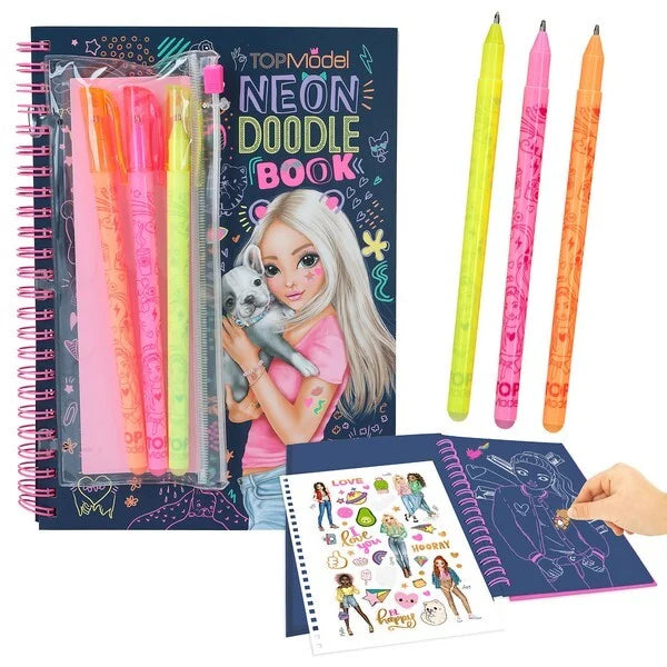 TOPModel neon Doodle kleurboek