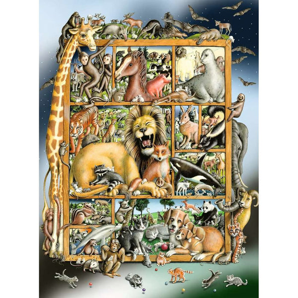 Puzzel 100XXL Dieren collage
