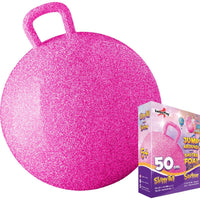 Skippybal 50 cm. roze/glitter