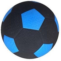 Buitenspelen Straatvoetbal Rubber zwart/blauw maat 5