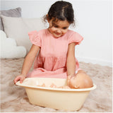 Poppenbad met toebehoren beige