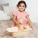 Poppenbad met toebehoren beige