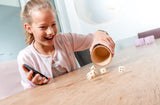 Pokerbeker leder bruin 10cm
