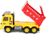 Kiepwagen met graafmachine