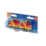 Siku 1695 Vrachtwagen + Puincontainer En Aanhanger