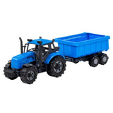 Farmer Tractor Blue Trailer