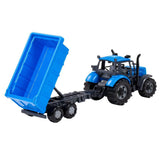 Farmer Tractor Blue Trailer