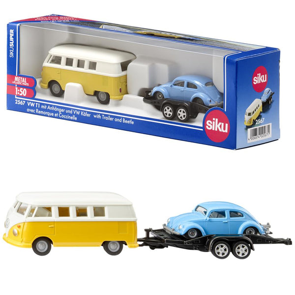 Siku 2567 VW T1 Met Aanhanger En VW Kever