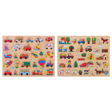 Houten knopjespuzzel ± 45x35