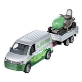 Siku Volkswagen T6 met aanhanger en zitmaaier