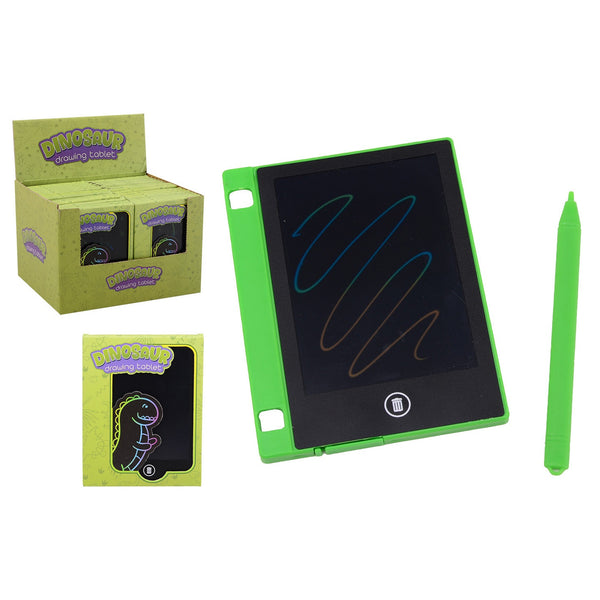 Regenboog dino teken tablet. p