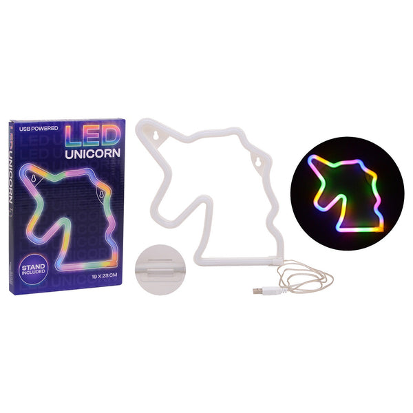 Eenhoorn regenboog nachtlamp m