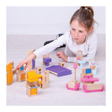 Bigjigs Houten Poppenhuis Meubels, 27dlg.
