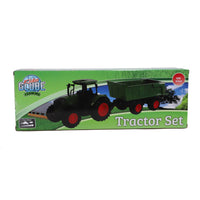 Kids Globe tractor met trailer