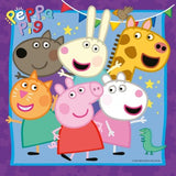 Puzzel (3x49) Peppa Pig familie vrien