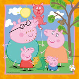 Puzzel (3x49) Peppa Pig familie vrien