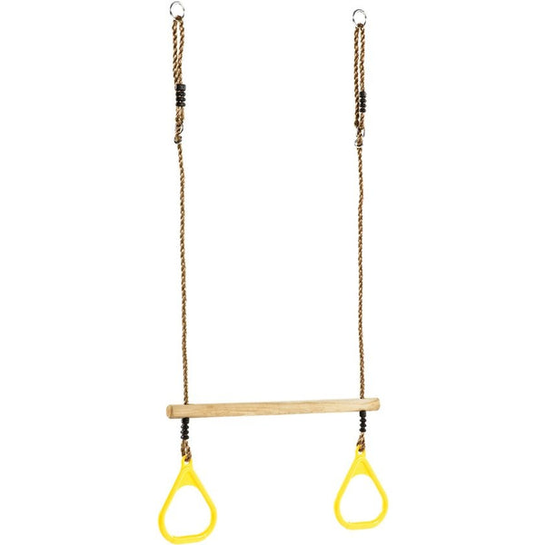 Houten trapeze/ringen geel