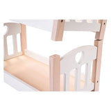 Poppen Stapelbed grijs/wit