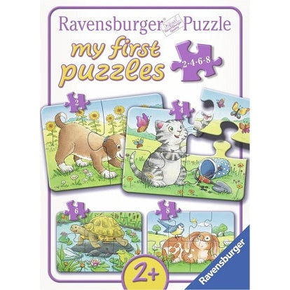 Puzzel 2+4+6+8 Schattige huisdieren
