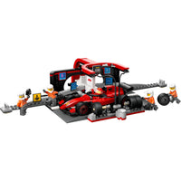 LEGO 60443 City F1 pitstop en pitcrew met Ferrari