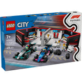 LEGO 60444 City F1® garage met Mercedes-AMG enAlpine auto's