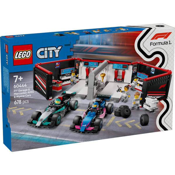 LEGO 60444 City F1® garage met Mercedes-AMG enAlpine auto's