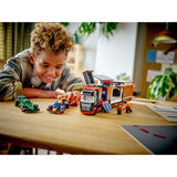 LEGO 60445 City F1 truck met RB20 en AMR24 F1auto's