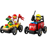 LEGO 60458 City Great Vehicles Raceautopakket:pizzabestelwagen vs. brandweerauto