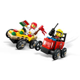 LEGO 60458 City Great Vehicles Raceautopakket:pizzabestelwagen vs. brandweerauto