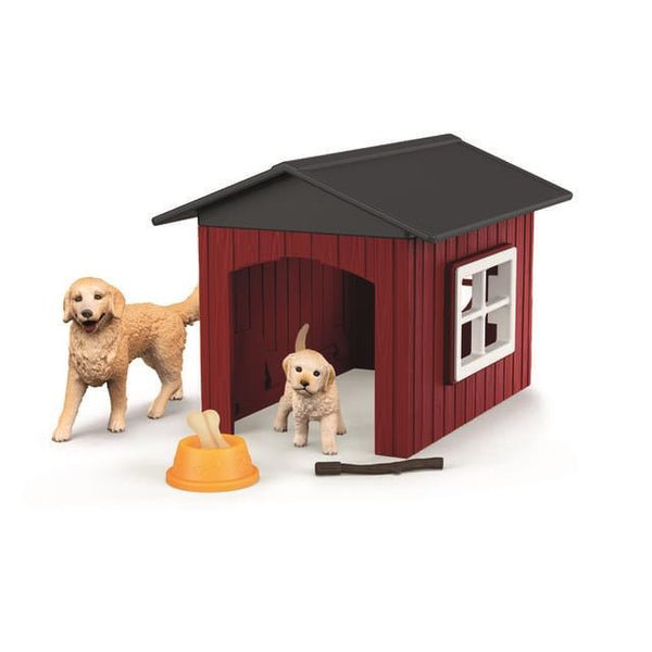 SCHLEICH hondenhok met golden retrievers