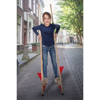 Stelten hout met gekleurde pedalen assorti 170 cm