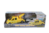 Kids Globe afsleepwagen m/auto licht geluid die cast pull back 26cm