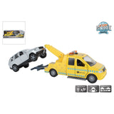 Kids Globe afsleepwagen m/auto licht geluid die cast pull back 26cm