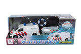 Kids Globe VW Transporter politie met boot NL die cast pull back 29cm