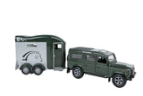 Kids Globe Land Rover met Cheval Liberte paardentrailer die cast pull back 26cm