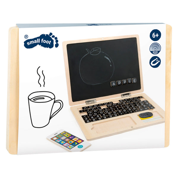 Houten laptop/magneetbord