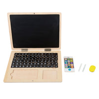 Houten laptop/magneetbord