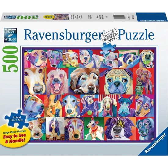 Puzzel 500BIG Kleurrijke honden