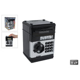 Geldkluis met geheime code en licht en geluid 19,5cm zwart