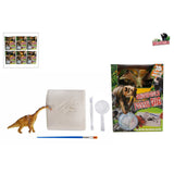 DinoWorld fossiel hakken puzzel met extra dinosaurus figuur 6ass