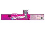 Glamour fluffy cat notitieboek A5 80blz roze 16x3x22cm