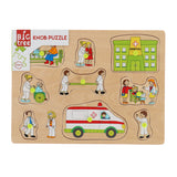 Big Tree knopjespuzzel hout politie/ambulance/brandweer 3ass