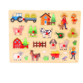 Knop puzzel Boerderij groot