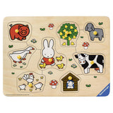 Puzzel Nijntje op de boerderij hout: 8 stukjes (036882)