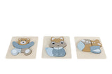 Big Tree puzzel 5stukjes FSC hout dieren 15x15cm 3ass