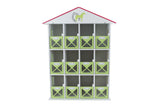 Kids Globe paardenstal hotel met 12 boxen 1:24 19x41x53cm