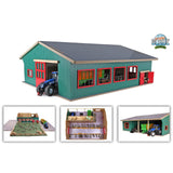 Kids Globe loopstal met berging en weiland 1:32 75x68x28cm