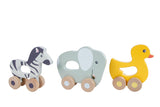 HOUTEN DIEREN MET WIELEN