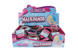 Glamour arm/haar bandjes set van 4 stuks textiel div ass