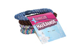 Glamour arm/haar bandjes set van 4 stuks textiel div ass